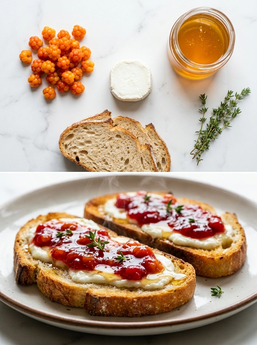 Cloudberry Jam Goat Cheese Toast